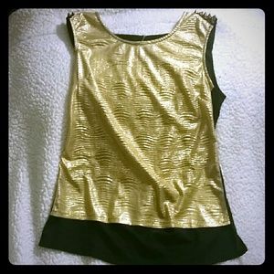 San Joy Nasty Gal spike studs gold and black tank.